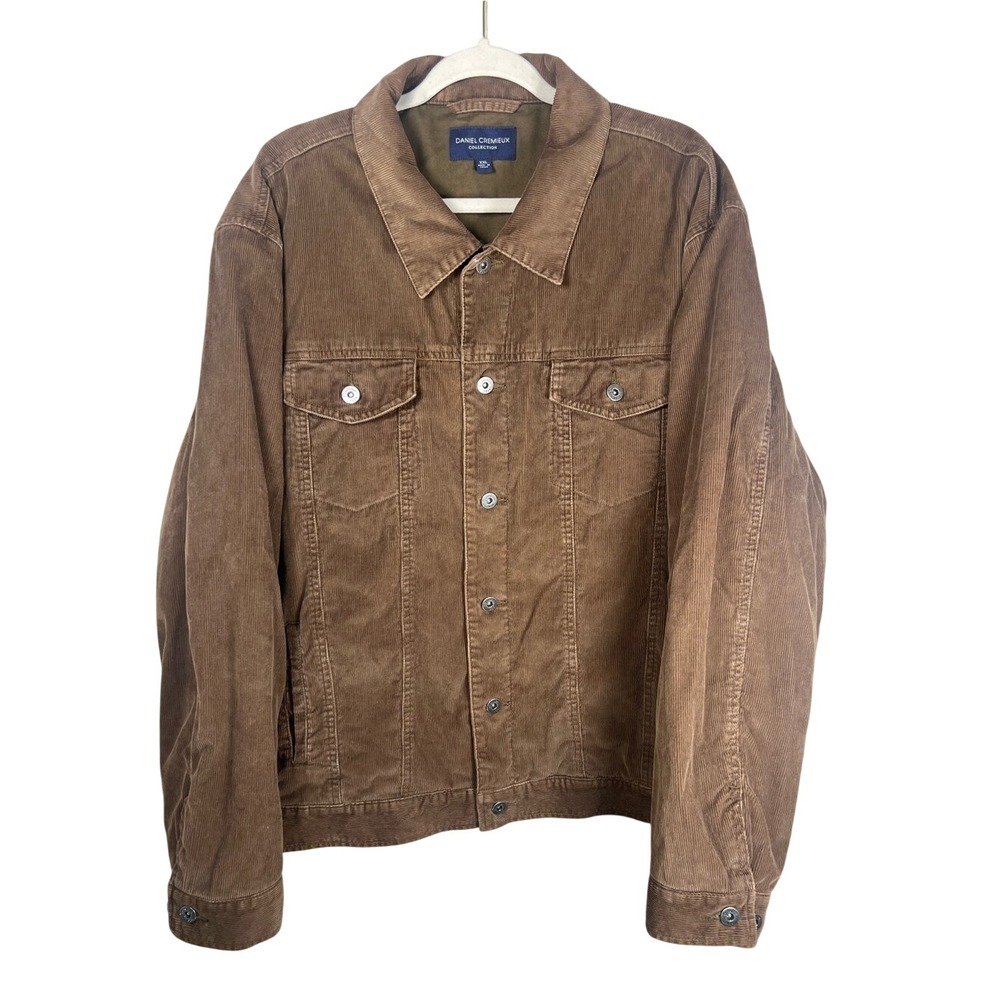 Daniel Cremieux Brown Corduroy Trucker Jacket Mens XXL Western Shacket